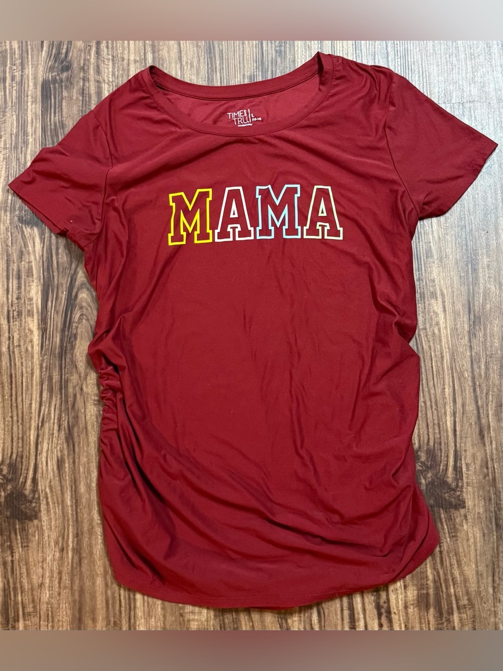 Time and Tru Maternity Shirt Women’s Large MAMA Stretch Top